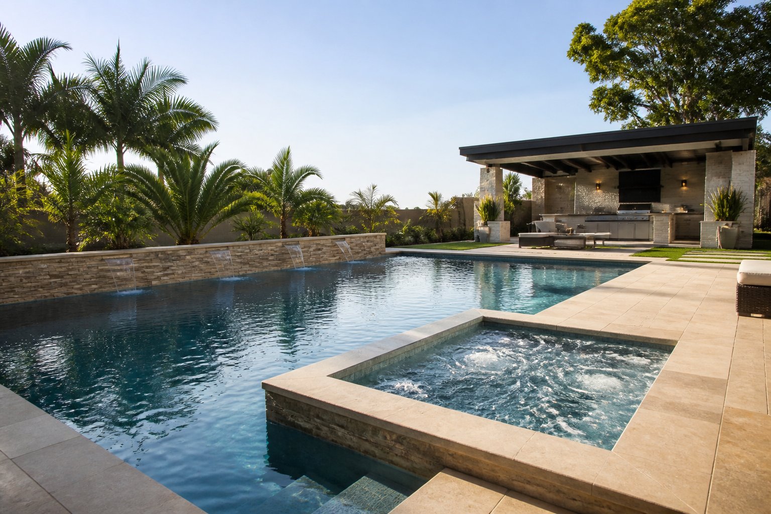 Custom pool construction in Southern California